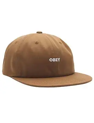 Obey Clothing Men's Bold Twill 6 Panel Strapback - Brown Sugar • £40.50