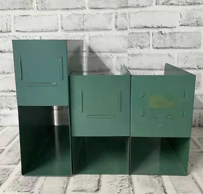 MCM Magazine Metal Vtg Industrial Military Library School Green Lot Of 3 • $29.99