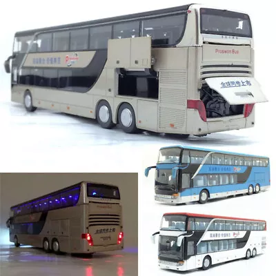 New 1:32 Alloy Bus Pull Back Model With Music Light Diecast Toy Vehicle • $33.89