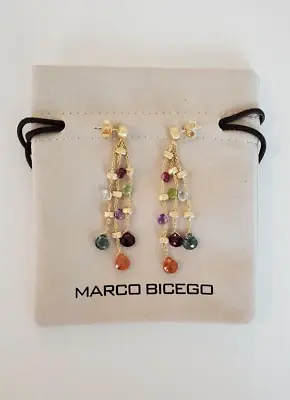 Marco Bicego 18k Gold Triple Strand Paradise Earrings • $1325