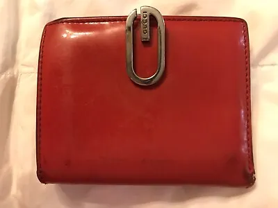 Vintage Gucci Red Patent Leather Bi-Fold Wallet • $55