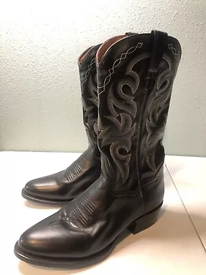 Dan Post Mens Milwaukee Cowboy Boots Leather Black DP2110R Size 9.5 EW New • $124.99