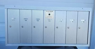 Bommer Vertical Mailbox - 7 Doors - Aluminum - Surface Mounted - USPS Access • $399.99