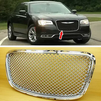 Chrome Bentley Look Front Grille Grill Cover Insert For Chrysler 300 300C 300S • $438.90