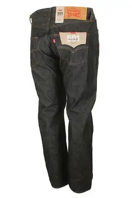 Levis 501 Shrink To Fit  Button Fly Jeans Straight Leg Color Black Rigid 0226 • $58.98