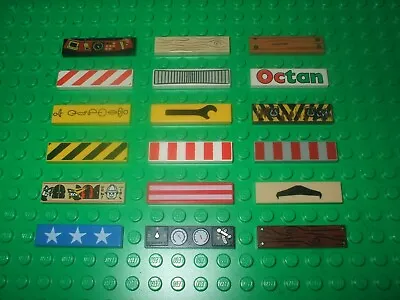 Lego 1x4 Tile Printed Decorated - Qty 1 (2431) - Pick Your Style • $1.09