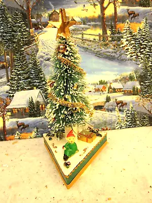 Vintage Pixie Elf Musical Vintage Christmas Tree Plays Jingle Bells Turns (5a) • $75