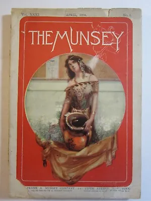 The Munsey Pulp Magazine V. 31 #1 Apr. 1904  GD/VG Early Parkhurst Cover Art! • $99