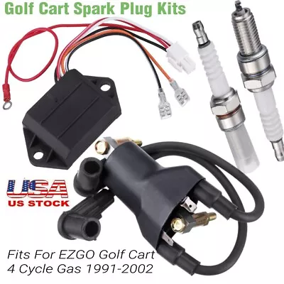 For EZGO Golf Cart 4 Cycle Gas Models 1991-2002 Ignition Coil CDI Ignitor AC Kit • $25.98