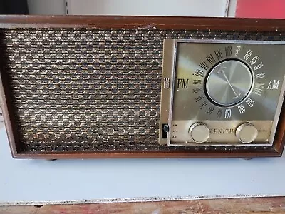 Zenith Model  AM FM Tube Table Radio Receiver Working! Free Shipping ! • $69