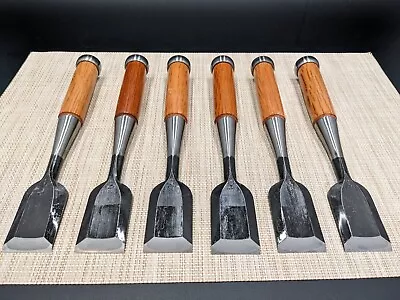 Japanese Chisel Nomi Carpenter Tool Set Of 6 Hand Tool Wood Working #1162 • £200.88