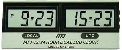 Mfj Mfj108b Lcd 12/24 Hour Dual Clock • $36.95