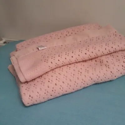 Vintage Pink Blanket By St. Michael • £10