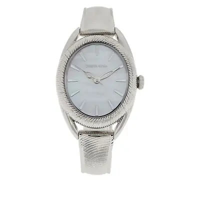 Judith Ripka Marni Silvertone Mother Of Pearl Dial Bracelet Watch 8   • $118.99