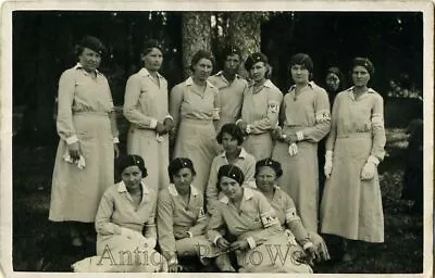 Pretty Women In Uniforms Nurses ? Antique Photo • $15