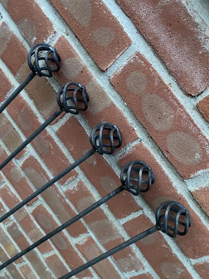 £27.50 • Buy Plant Support Stakes, 1 Metre, Rustic, Decorative, Garden Decor, 8mm Steel Rod,