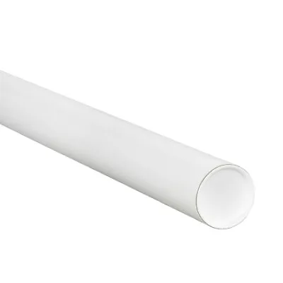 Pack Of 50 White Mailing Tubes 2x36  Secure Caps For Shipping • $121.25