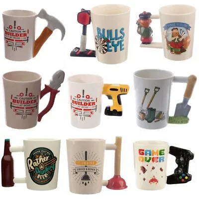 £10.95 • Buy  Shaped Handle Novelty Ceramic Mugs | Coffee | Tea | Mug | Fun | Ideal Present