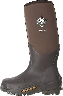 Muck Boots Wetland  Mens Wellington Field Boots Shoes Brown Slip On UK 12 • £89.99