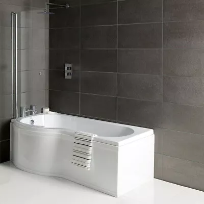 Delphi Zeya P-Shaped Standard Shower Bath 1600mm X 750/850mm - Left Handed • £244.95