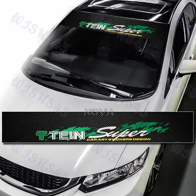 Windshield Carbon Fiber Vinyl Banner For JDM TEIN Decal Super Car Window Sticker • $27.20