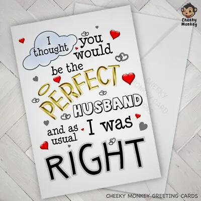 Funny VALENTINE ANNIVERSARY BIRTHDAY CARD Wife Husband PARTNER Fiance Male Femal • £2.85