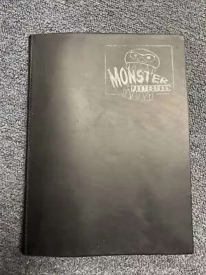 Monster Binder 9 Pocket Matte Album - Black Monster With White Sleeves • $24.99