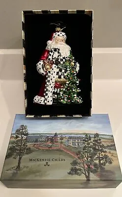 MACKENZIE CHILDS  Glass Ornament - TREE FARM SANTA - NIB • $88