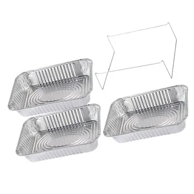 BBQ Pan Liner BBQ Drip Pan Takeaway Packing Box Aluminum Foil Tin Pan • £13.18