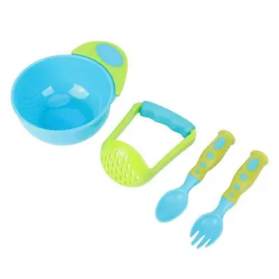 4pcs Baby Food Masher Mash Serve Freshfood Bowl Infant Feeding Bowl Baby Supply • £8.95