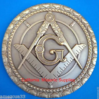 Master Mason Antique Gold Heavy Auto Rear Emblem For Freemasons Around The World • $13.99