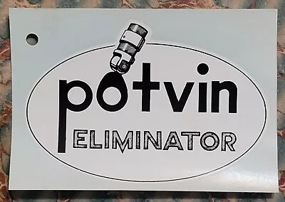 Original VINTAGE POTVIN DECAL Hot Rod Drag RACING FlatHead OLd NHra SCta GASSer  • $19.99