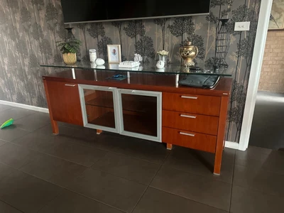 $50 • Buy TV Cabinet And Matching Wall Cabinets