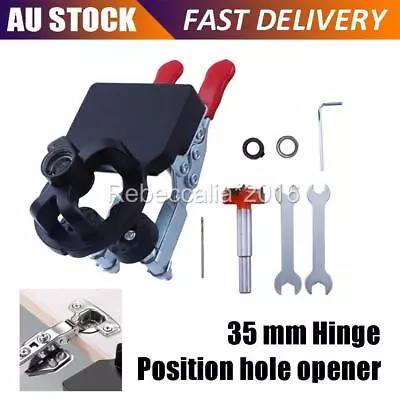 35mm Concealed Hinge Drilling Jig Hole Set For Wood Furniture Door Cabinets AU • $36.21