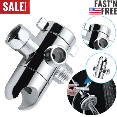 $8.69 • Buy 3-Way ABS Bathroom Shower Head Diverter Arm Mount Water Separator Valve Sprayer