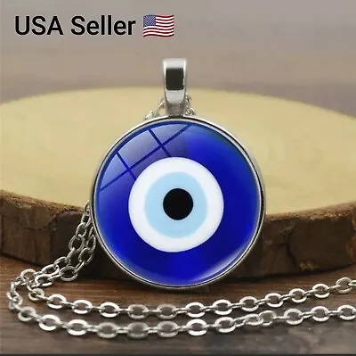 New Fashion Evil Eye Necklace For Women Men Glass Turkey Evil Eyes Lucky Pendant • $9.49