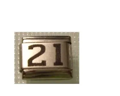 9mm Italian Charm L55 21st Birthday 21 Fits Classic Size Bracelet • £3.75