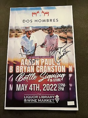 🔥Aaron Paul Bryan Cranston Signed Dos Hombres Poster Breaking Bad Reprint💥 • $25