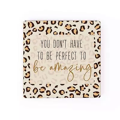 Perfect To Be Amazing Cheetah 2.75 X 2.75 Wood Inspirational Refrigerator Magnet • $18.93