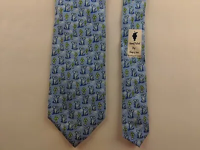 $30 • Buy NEW Vineyard Vines USA Luxury Tie Blue Rabbit Golf  Silk Necktie Classic Modern