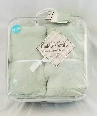 4 Pc Cuddle Comfort Super Soft & Comfy Mint Green Queen Sheet Set NIP • $71.10