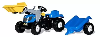 £114.90 • Buy ROLLY TOYS NEW HOLLAND PEDAL TRACTOR WITH LOADER AND TRAILER Ride On 02392