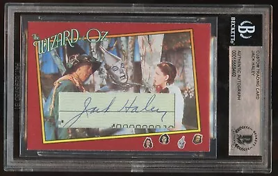 Jack Haley Signed Autograph 1x2 Cut Custom Card Wizard Of Oz Tin Man BAS Slabbed • $162