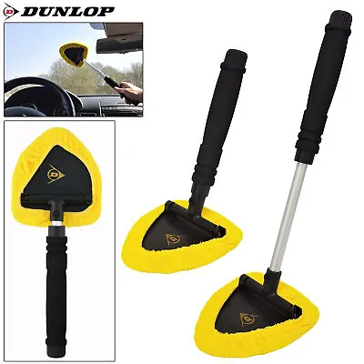 Dunlop Windscreen Extendable Microfiber Glass Cleaner Cloth Demister Pad Car Van • £6.49