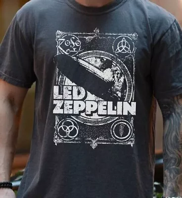 Led Zeppelin 1969 Debut Album T-Shirt On Vintage Black Comfort Colors 1717 Tee • $17.95