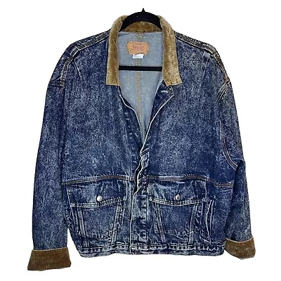 Levi's Denim Jacket Men’s XL Blue Acid Wash Barn Coat 75073-0227 Vintage USA 80s • $76