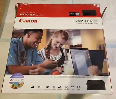 Canon PIXMA TS3450 Multifunction Inkjet Printer - Black - LOOKING NEW  • £35.99