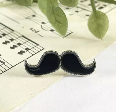£2.99 • Buy Enamel Vintage Style Moustache Pin Badge Fun Movember Gift Cancer Research