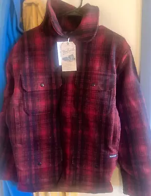 Woolrich Mackinaw Jacket Mens 42 Buffalo Plaid Wool Hunting 60s • $30.99