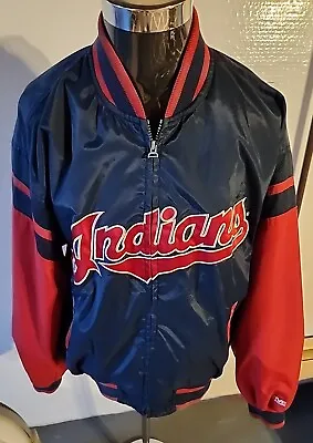 Vintage Cleveland Indians Baseball Jacket Chief Wahoo Genuine Merchandise Mirage • $50